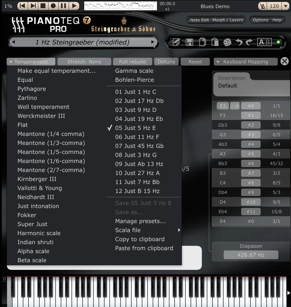 Pianoteq Just Intonation